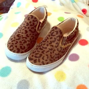 GAP  leopard print slip on sneakers